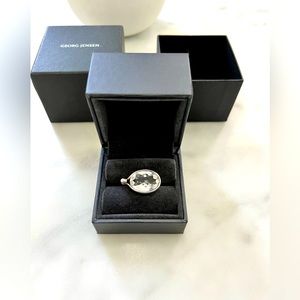 Georg Jensen Sterling Silver Ring 💍 Eye 👁️ shape. Gorgeous cocktail ring!